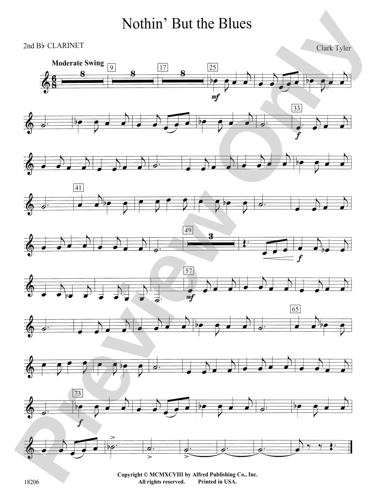 Nothin' but the Blues: 2nd B-flat Clarinet