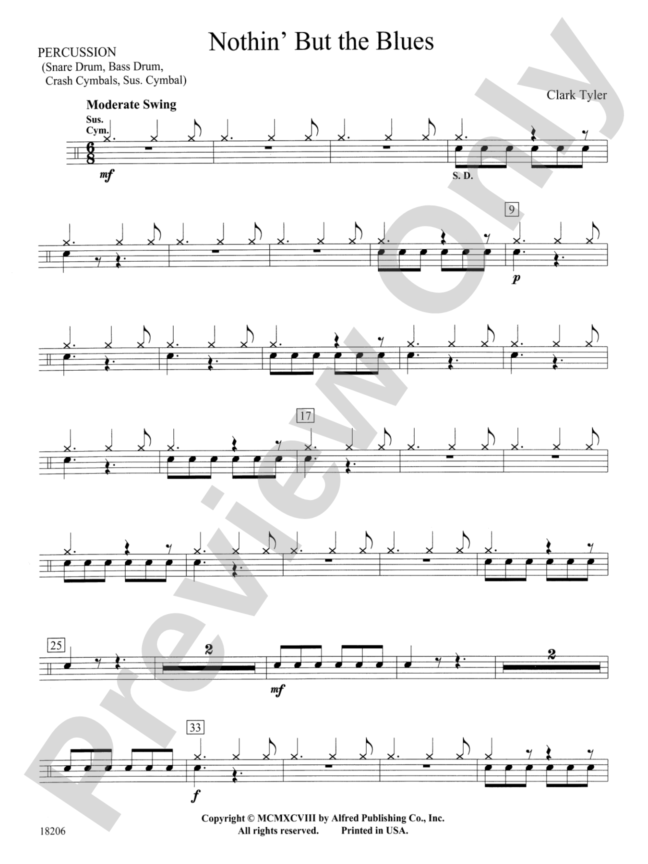 Nothin' but the Blues: 1st Percussion