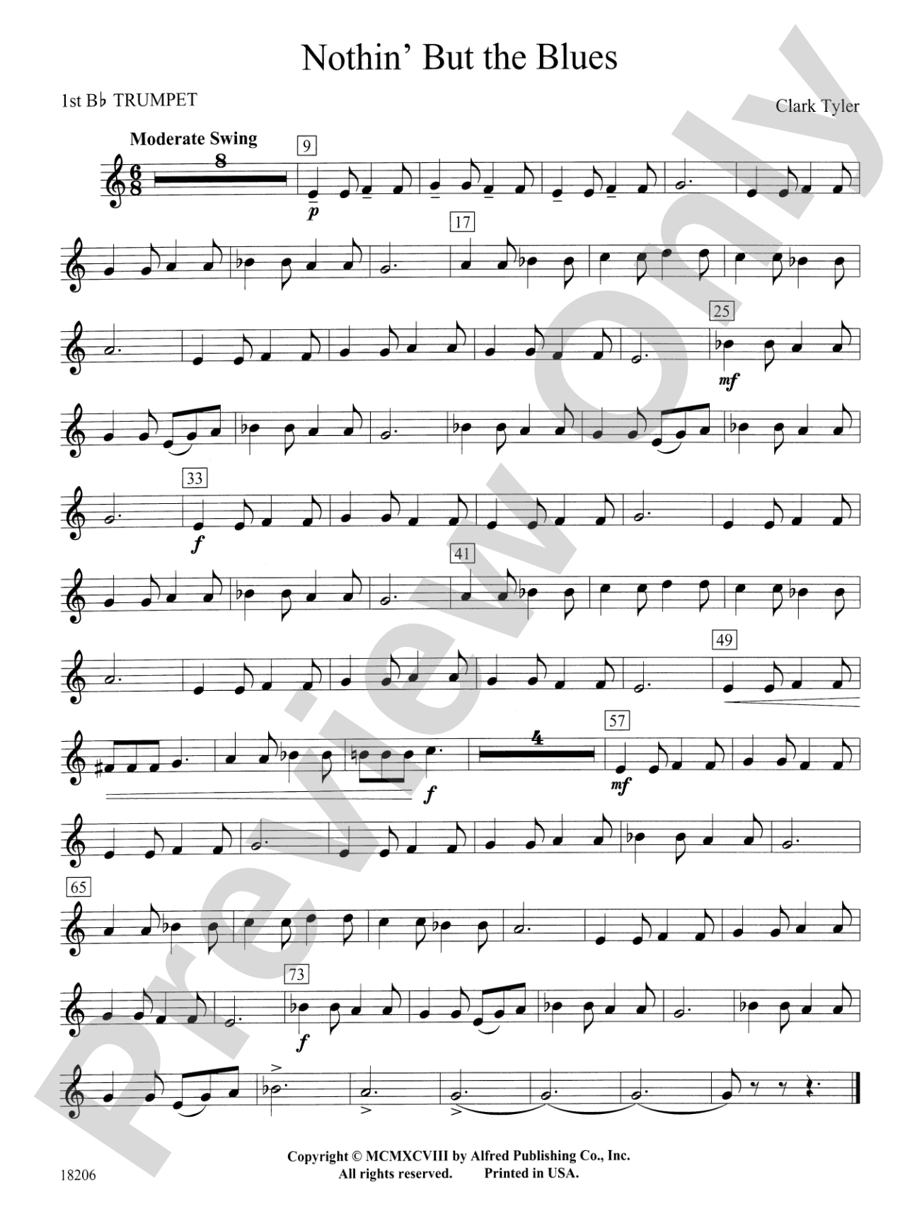 Nothin' but the Blues: 1st B-flat Trumpet