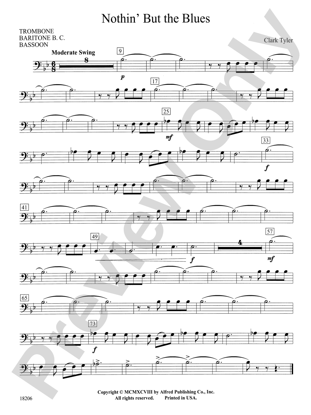 Nothin' but the Blues: 1st Trombone