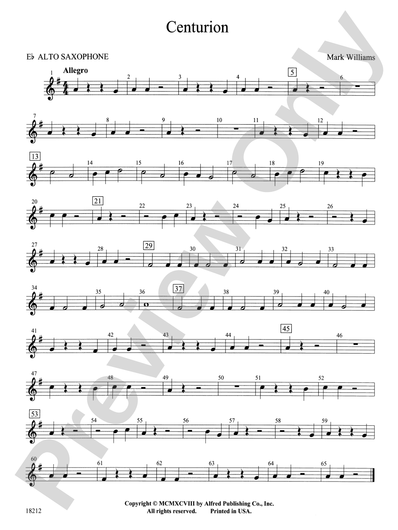 Centurion: E-flat Alto Saxophone