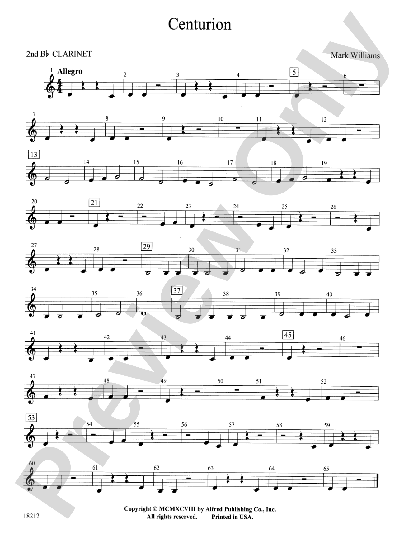 Centurion: 2nd B-flat Clarinet