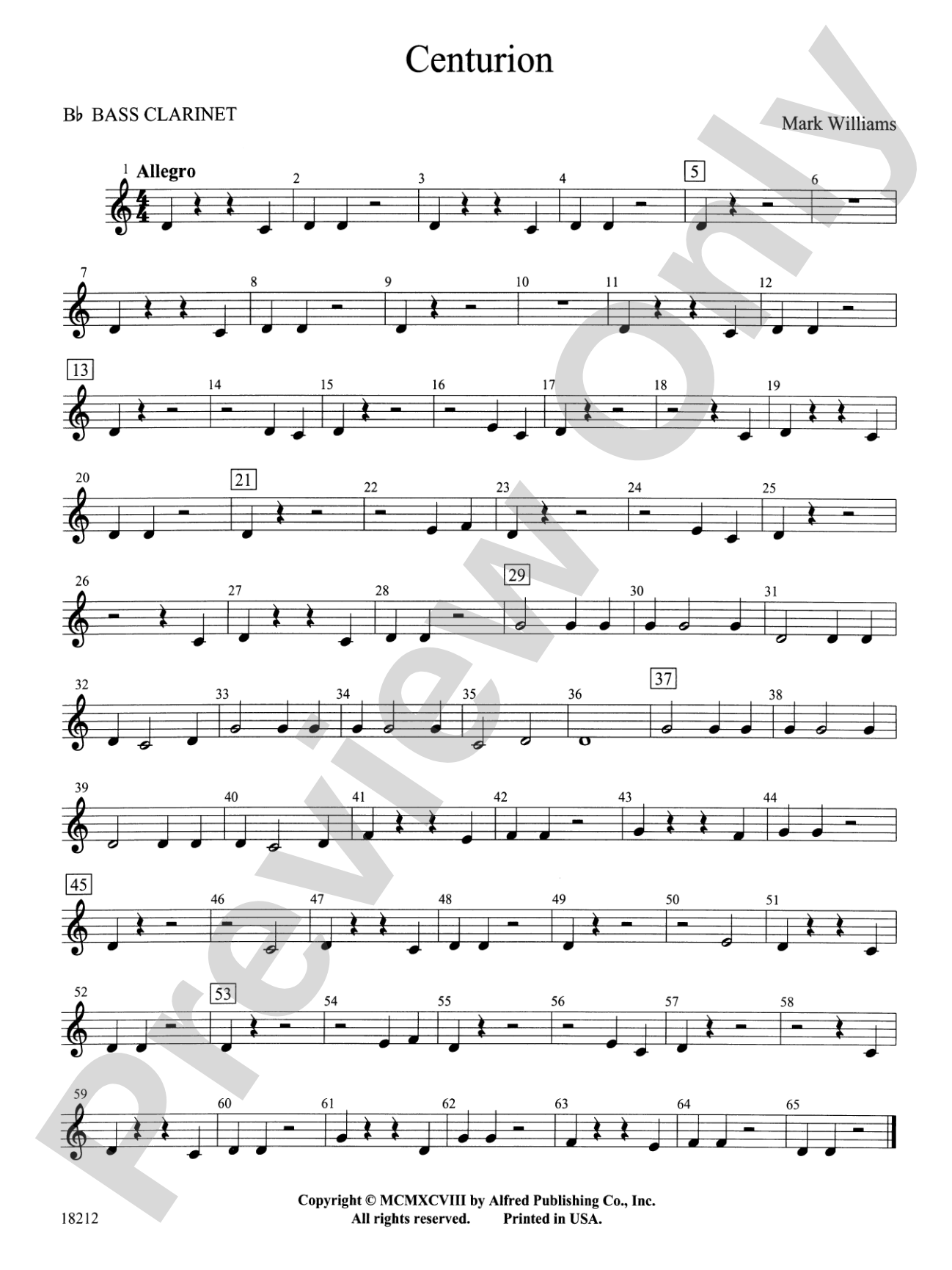 Centurion: B-flat Bass Clarinet