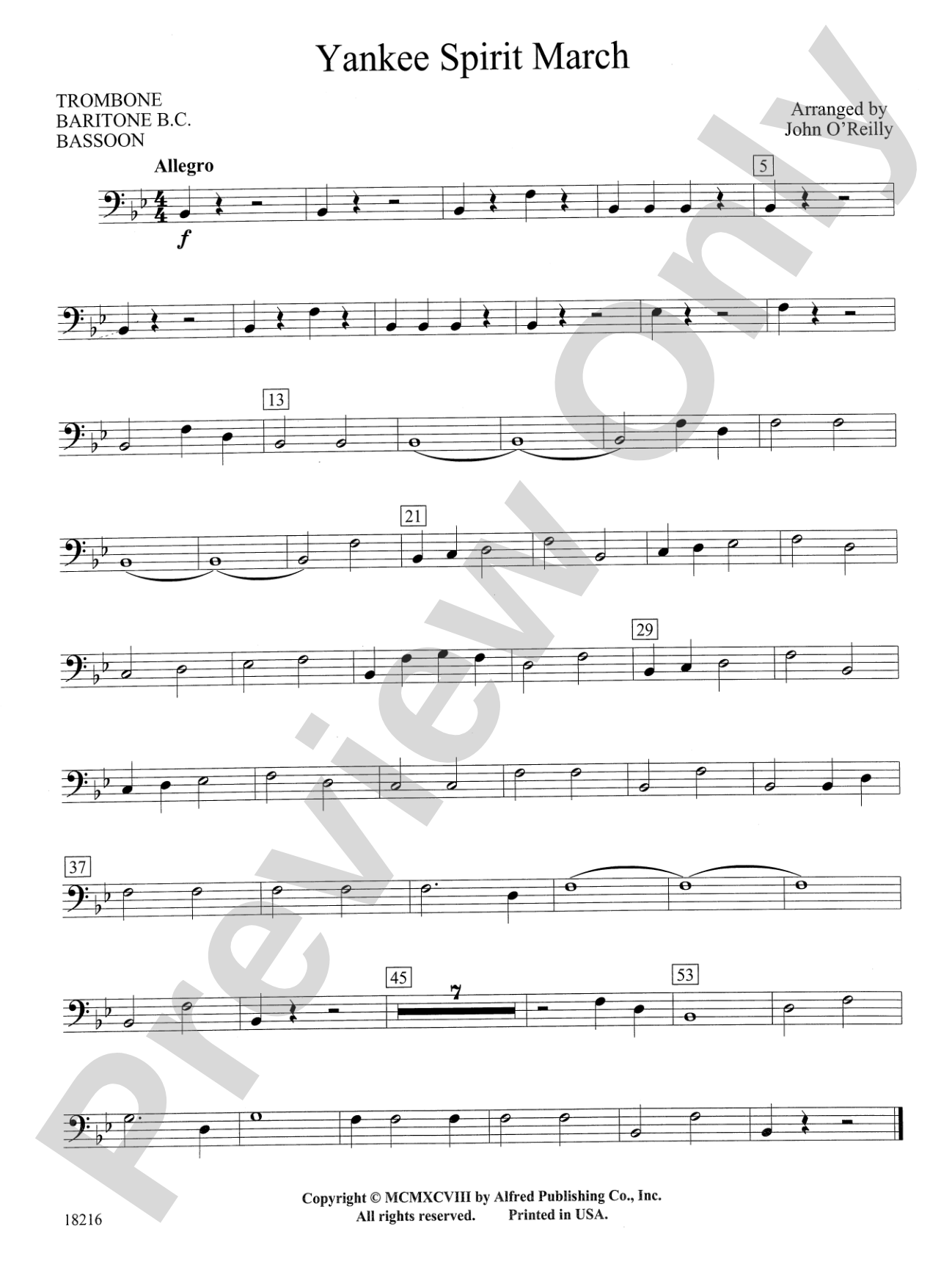 Yankee Spirit March: 1st Trombone