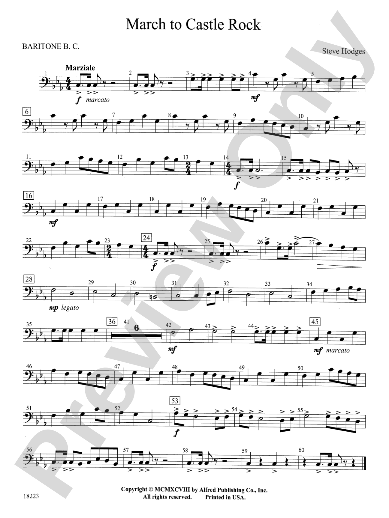March to Castle Rock: Baritone B.C.