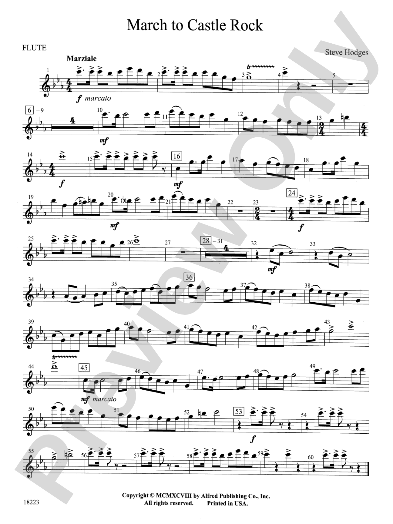 March to Castle Rock: Flute