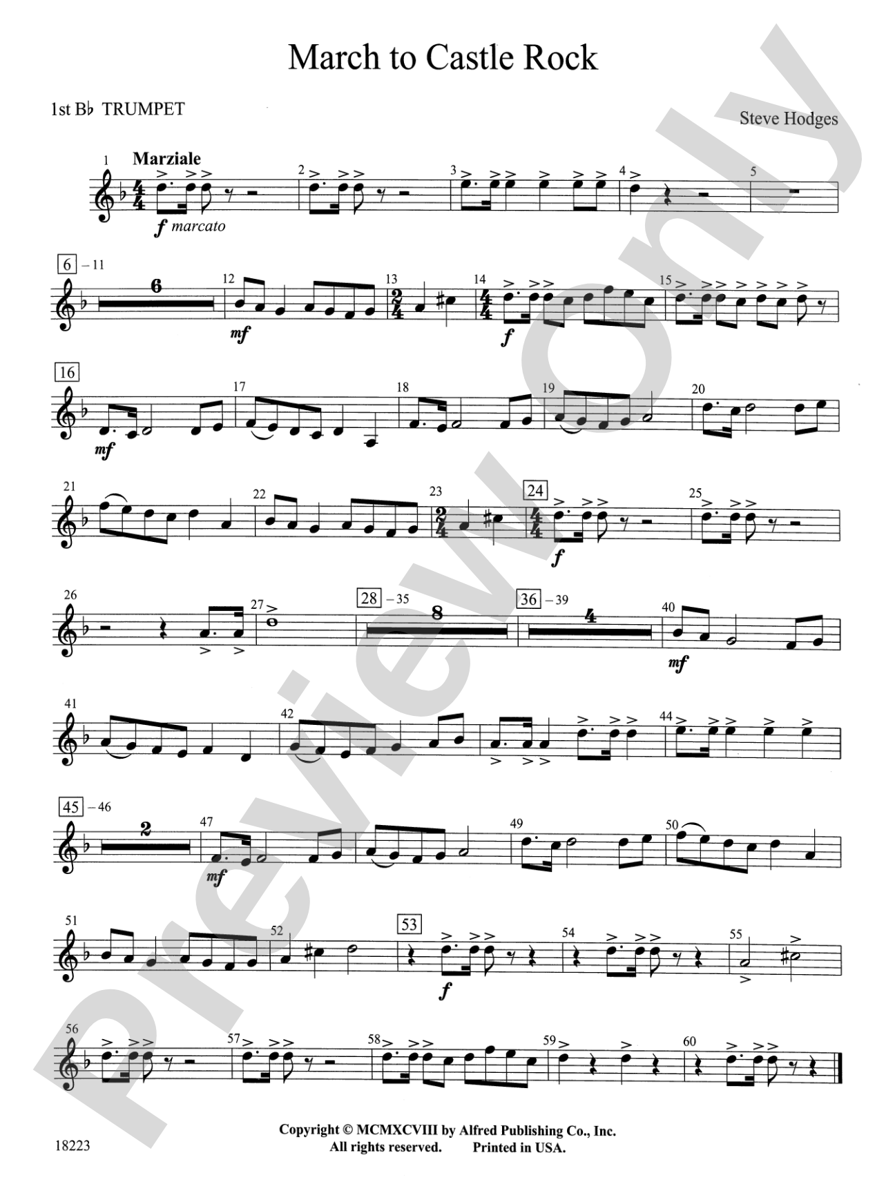 March to Castle Rock: 1st B-flat Trumpet