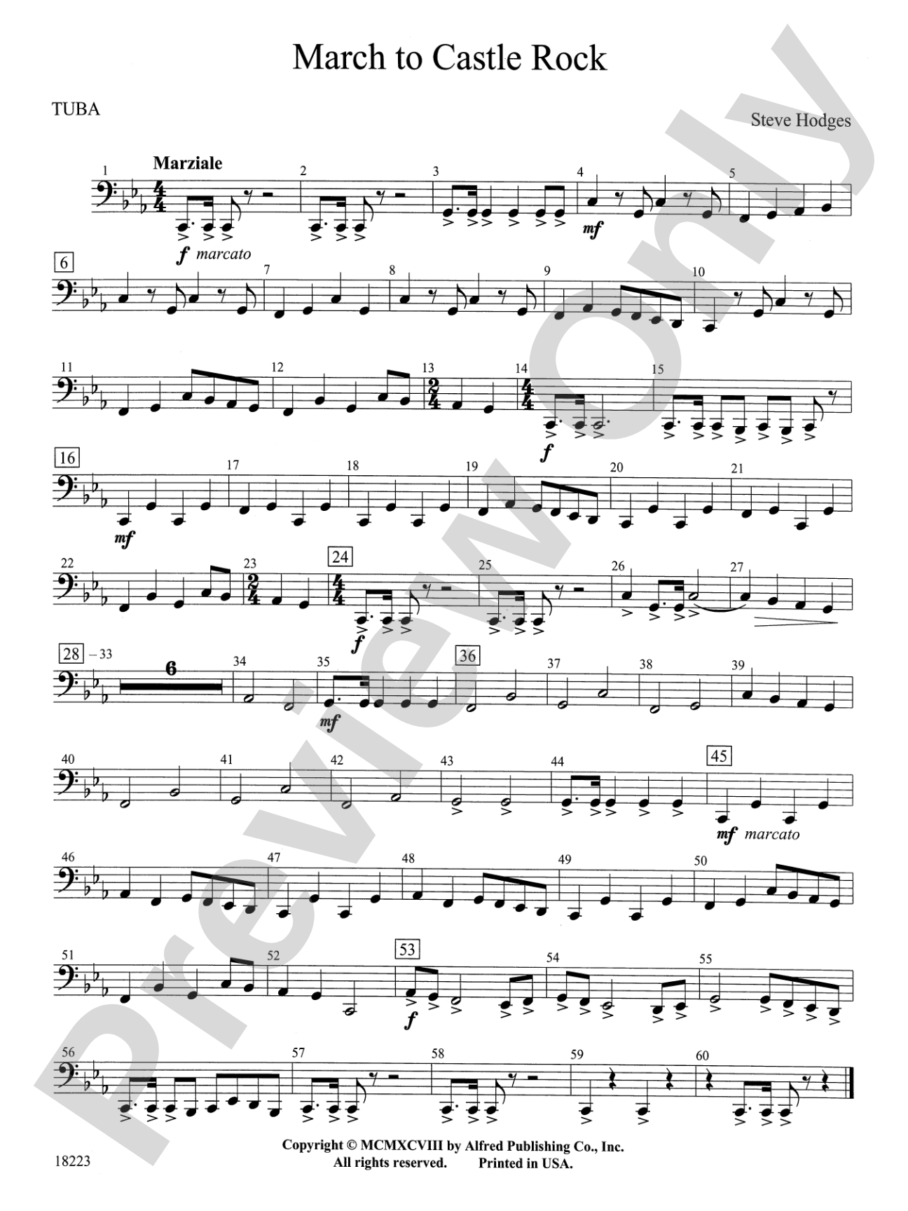 March to Castle Rock: Tuba