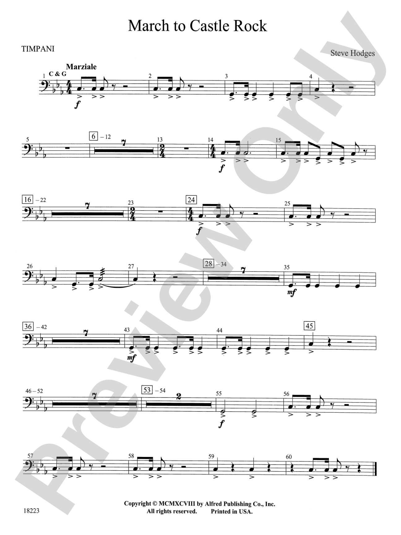 March to Castle Rock: Timpani