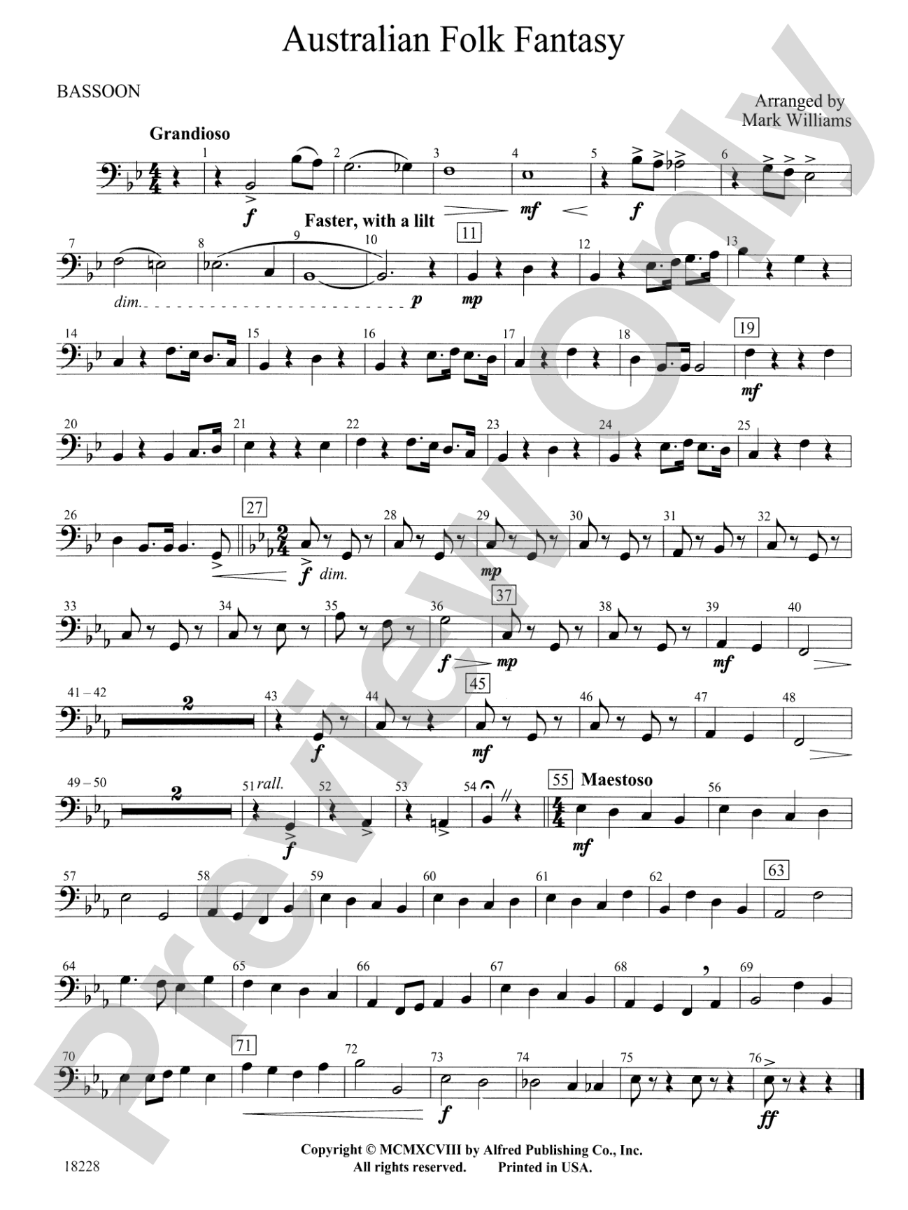 Australian Folk Fantasy: Bassoon