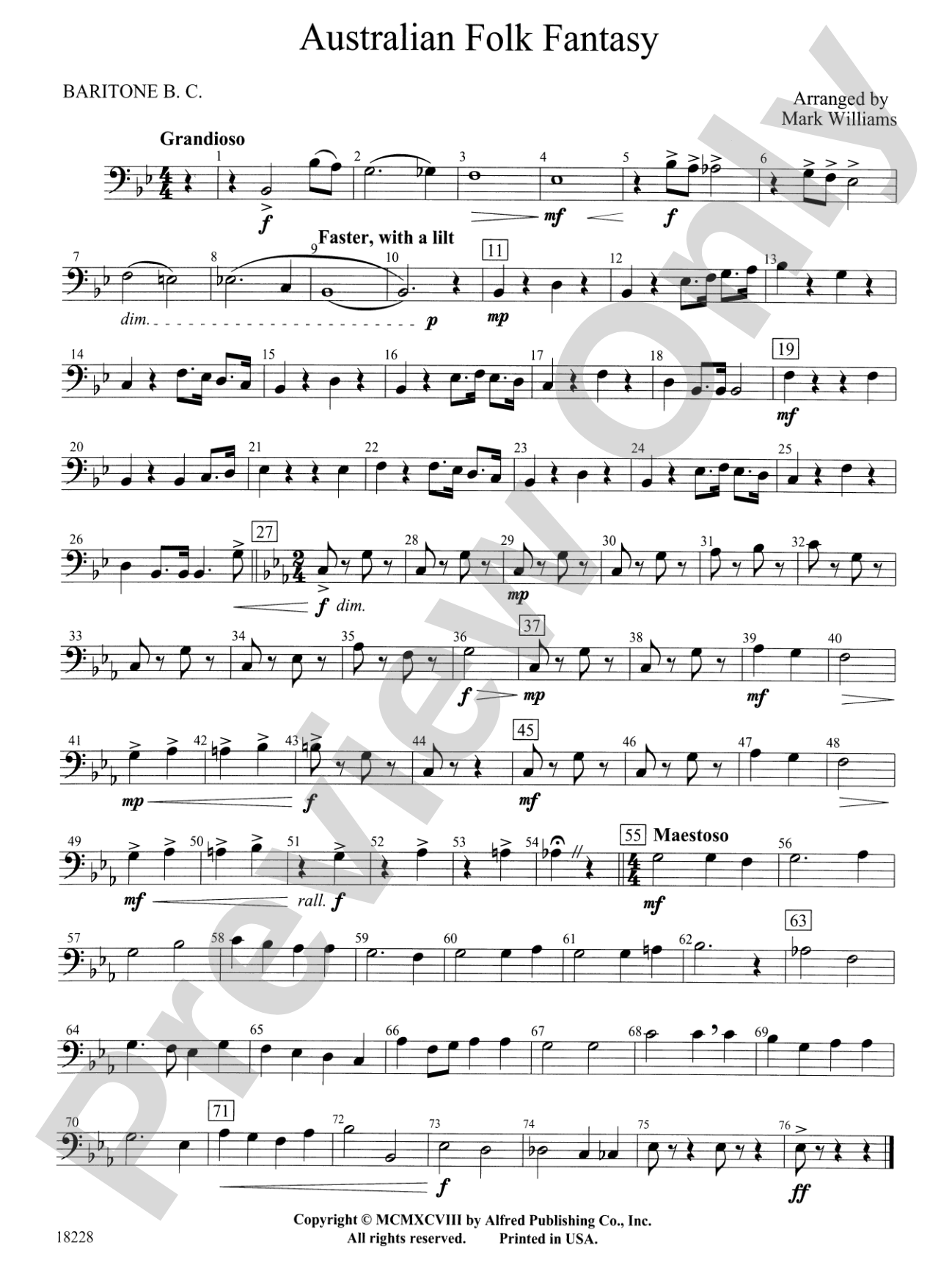 Australian Folk Fantasy: Baritone B.C.