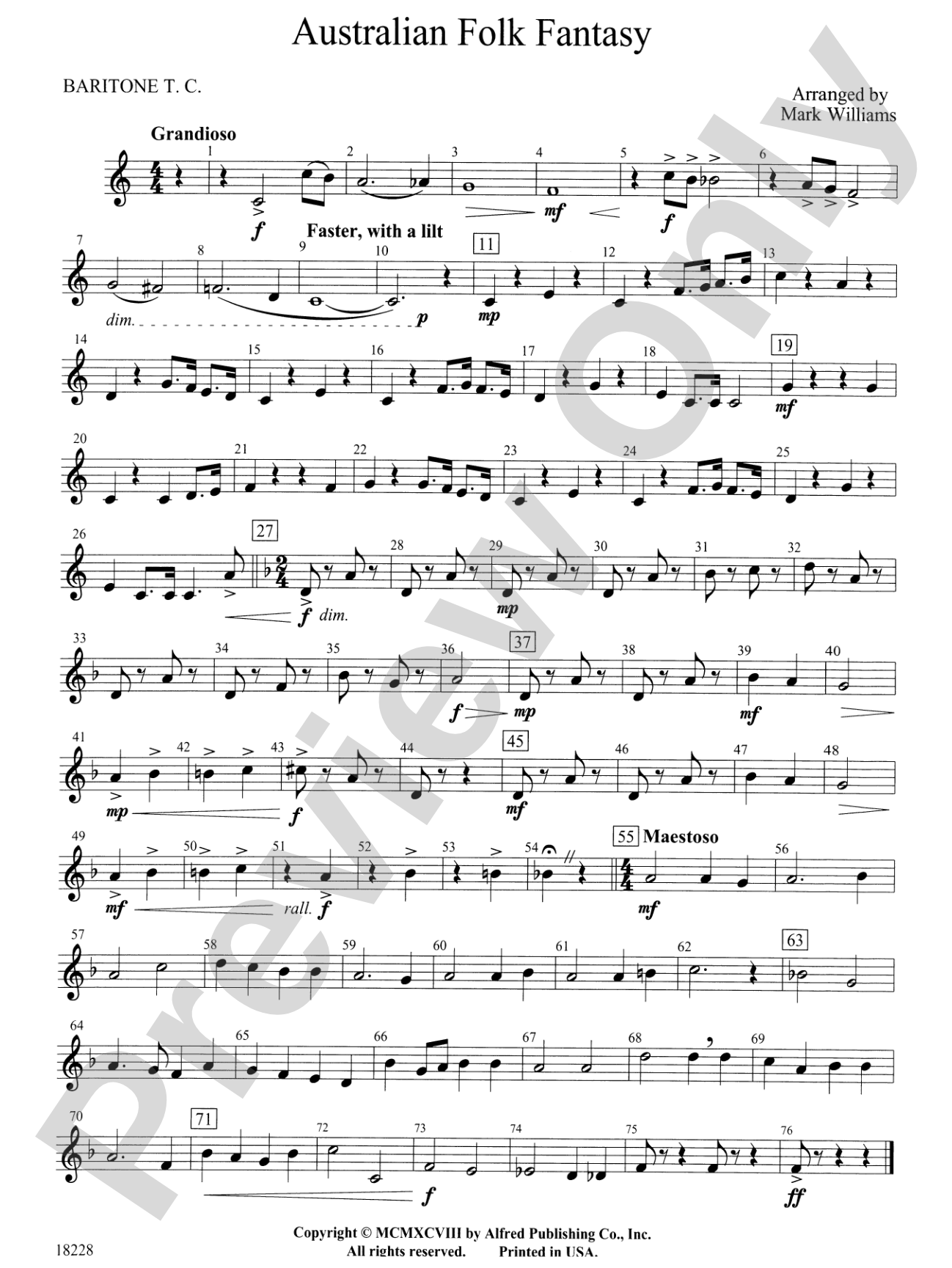 Australian Folk Fantasy: Baritone T.C.