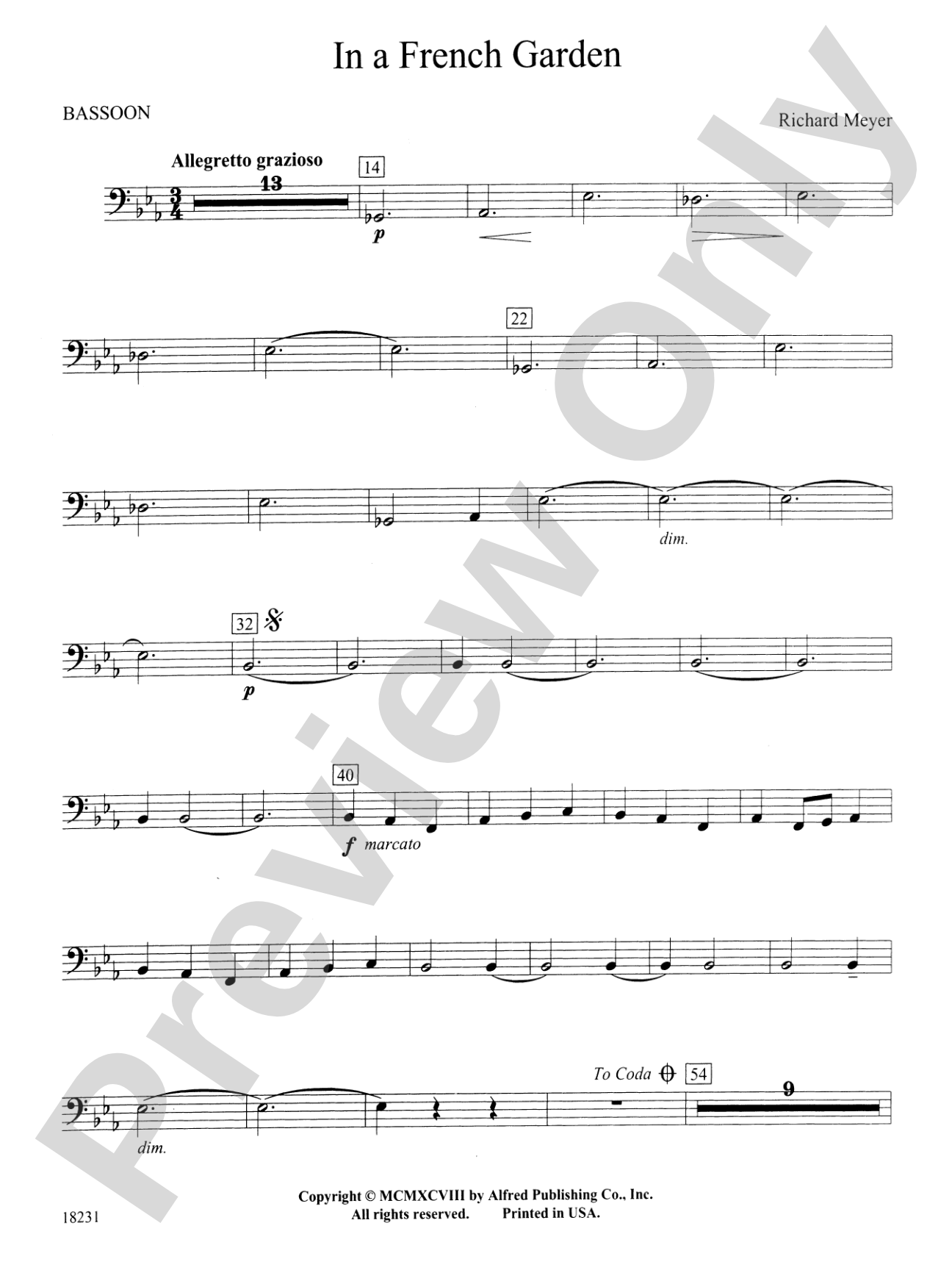 In a French Garden: Bassoon