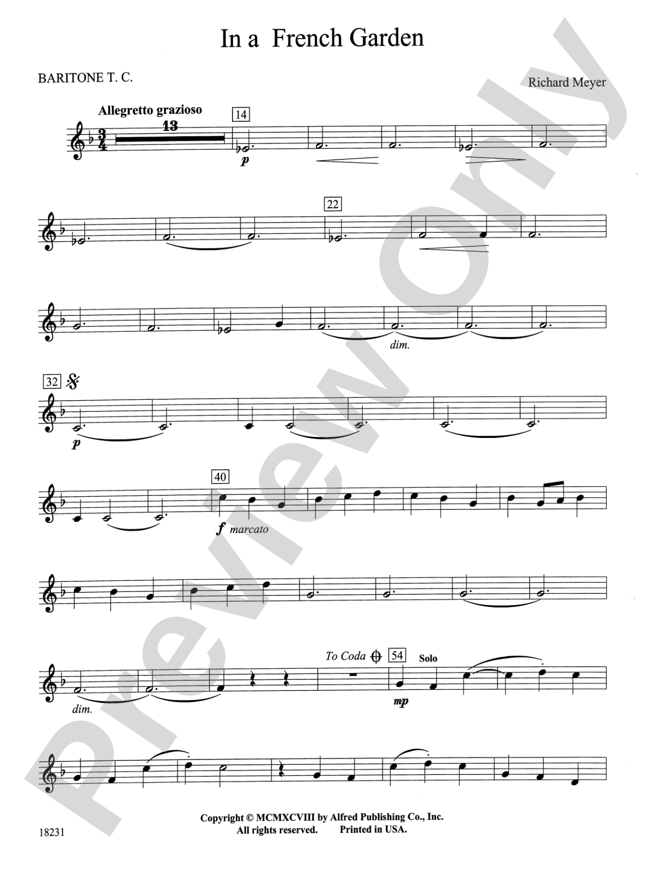 In a French Garden: Baritone T.C.