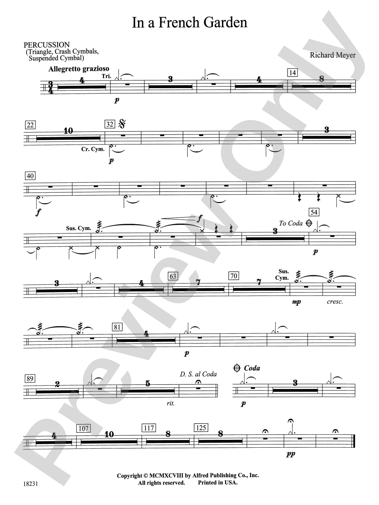 In a French Garden: 1st Percussion