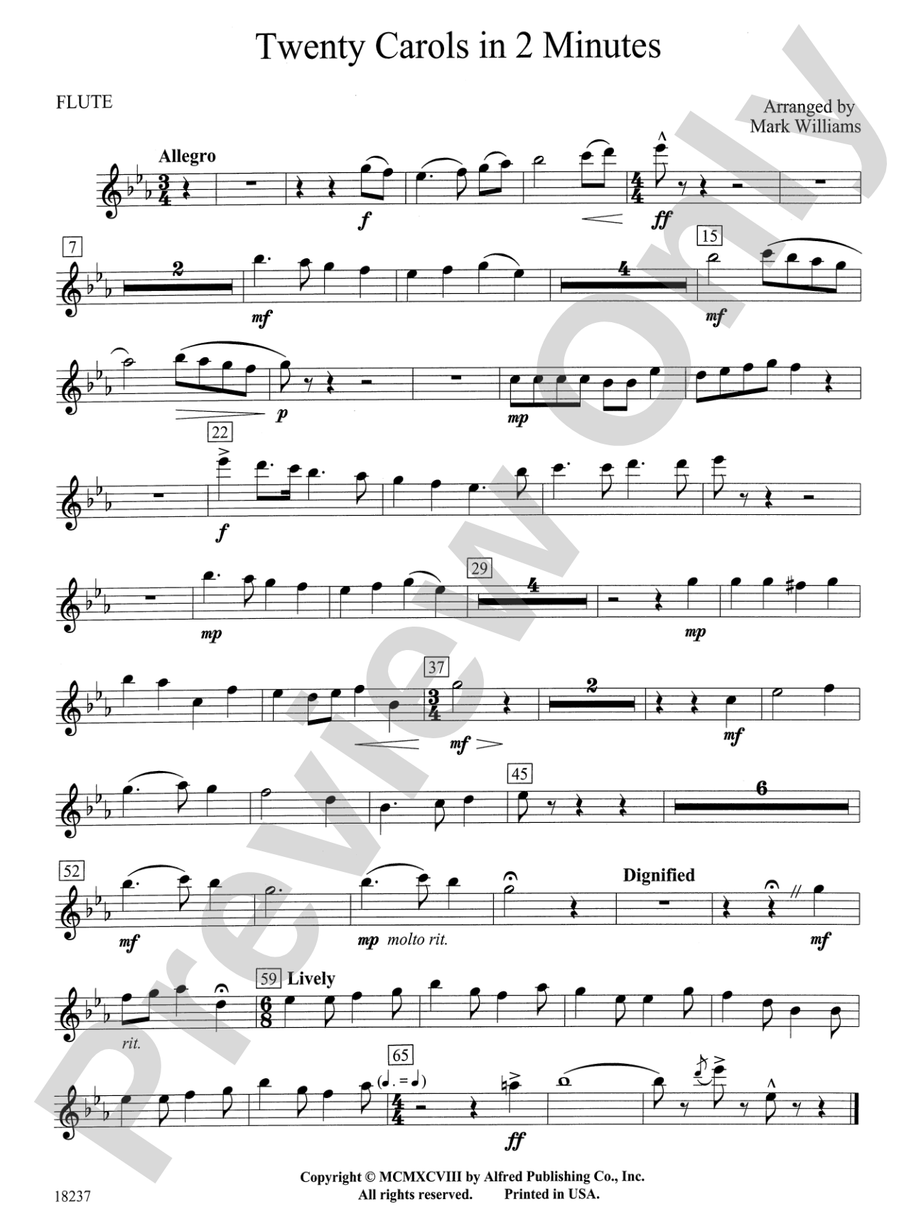 Twenty Carols in 2 Minutes: Flute