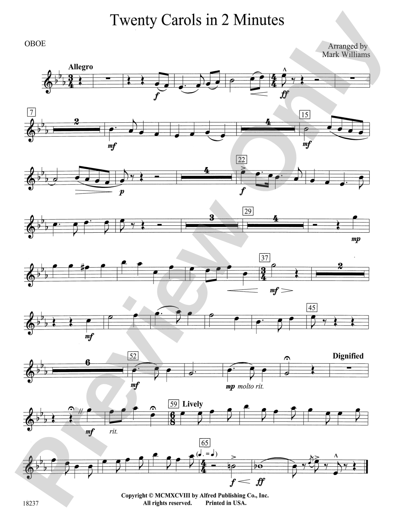 Twenty Carols in 2 Minutes: Oboe