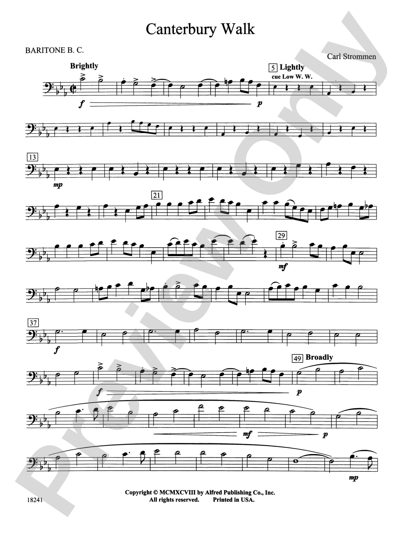 Canterbury Walk: Baritone B.C.
