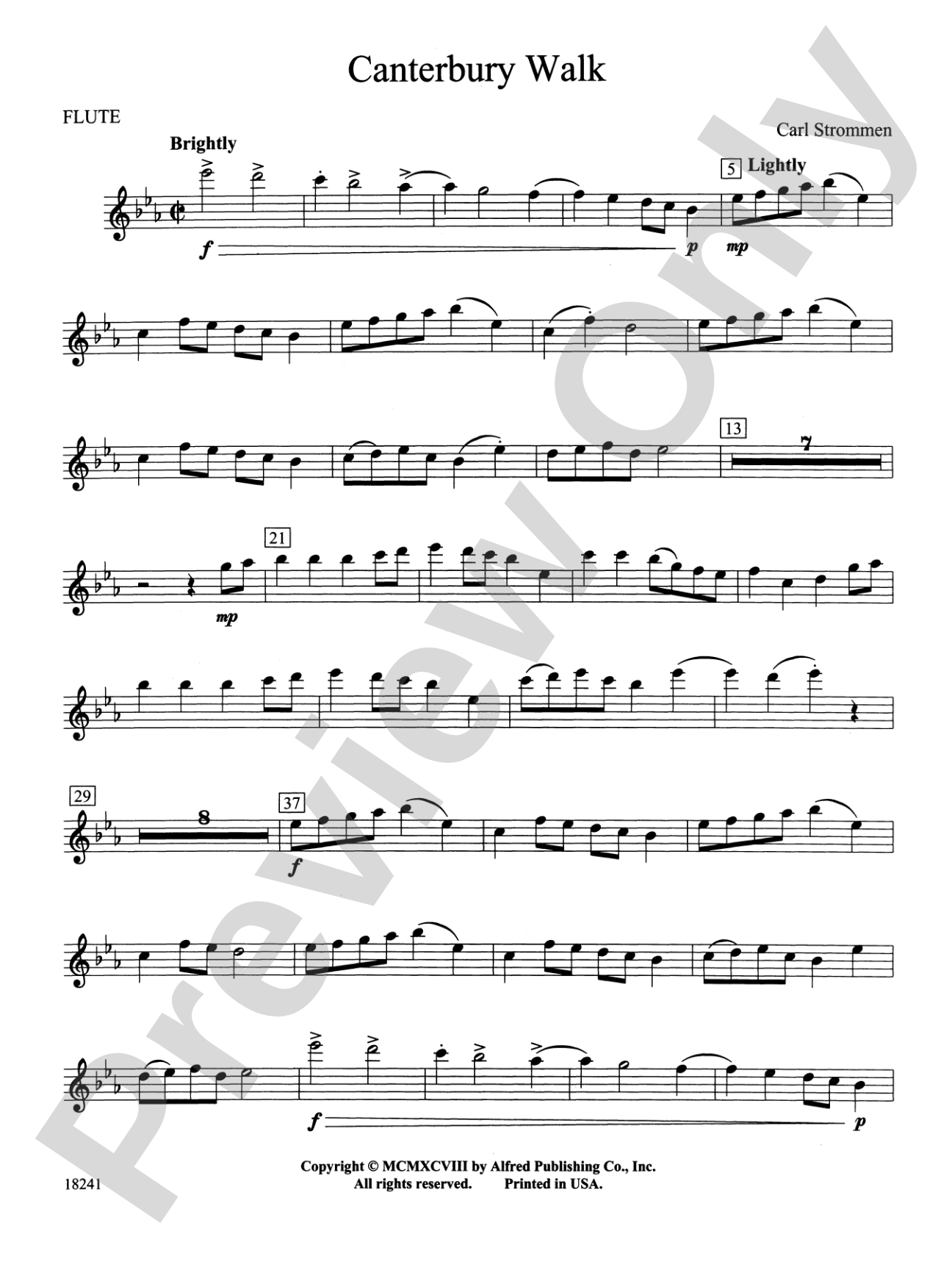 Canterbury Walk: Flute