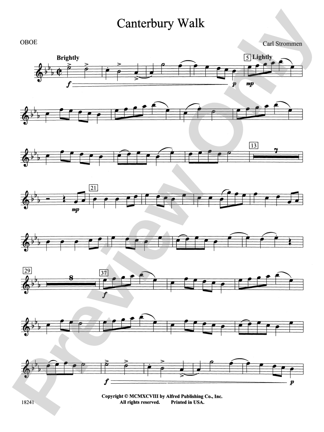 Canterbury Walk: Oboe