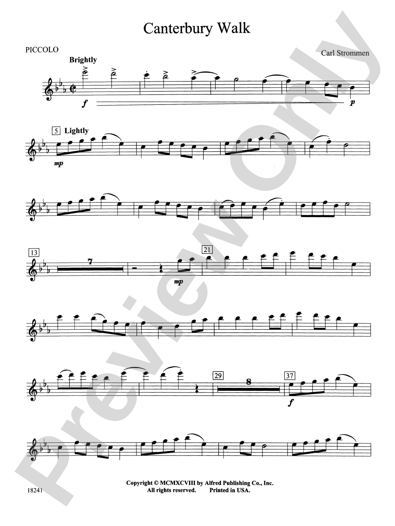 Canterbury Walk: Piccolo