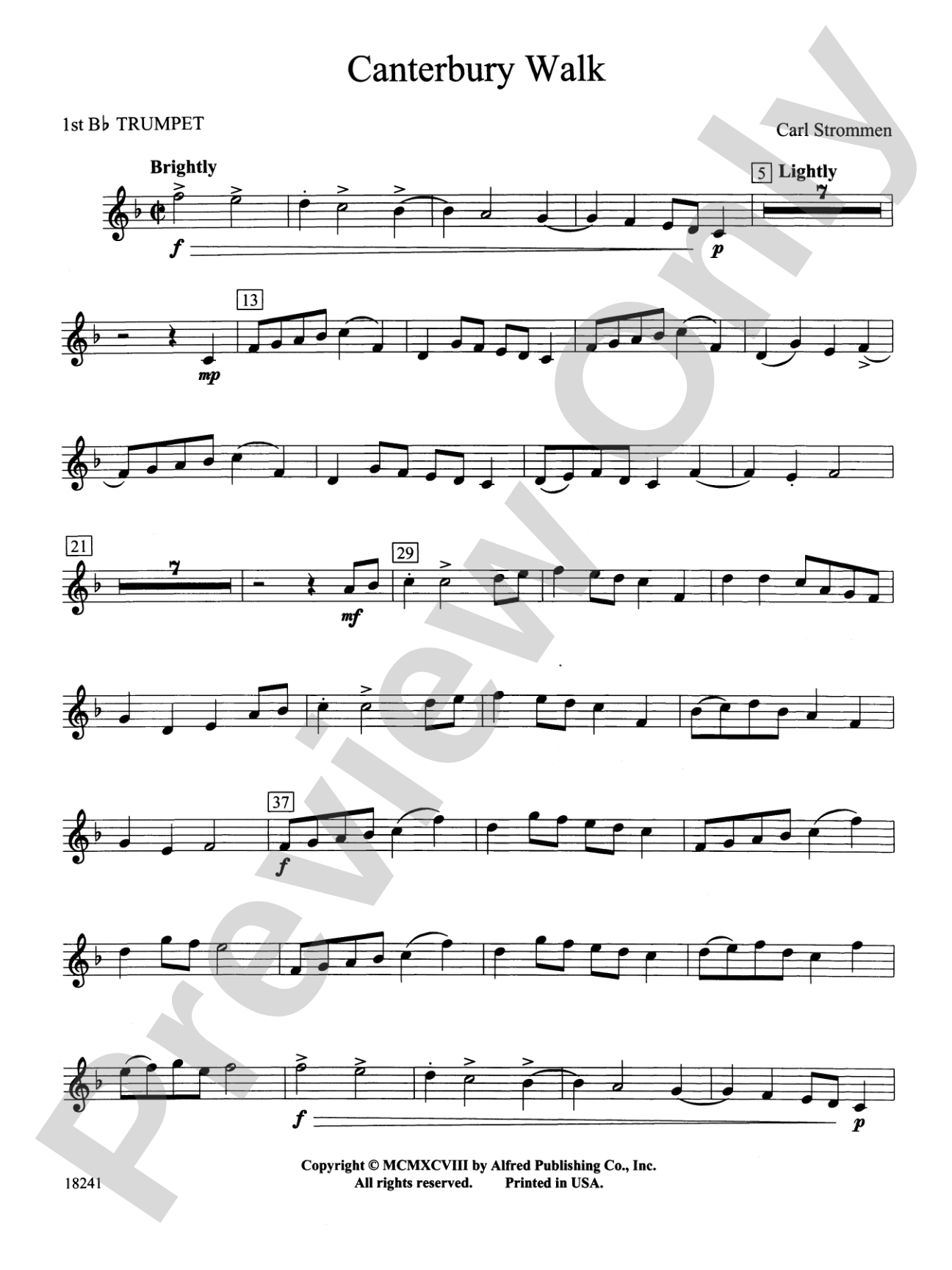 Canterbury Walk: 1st B-flat Trumpet