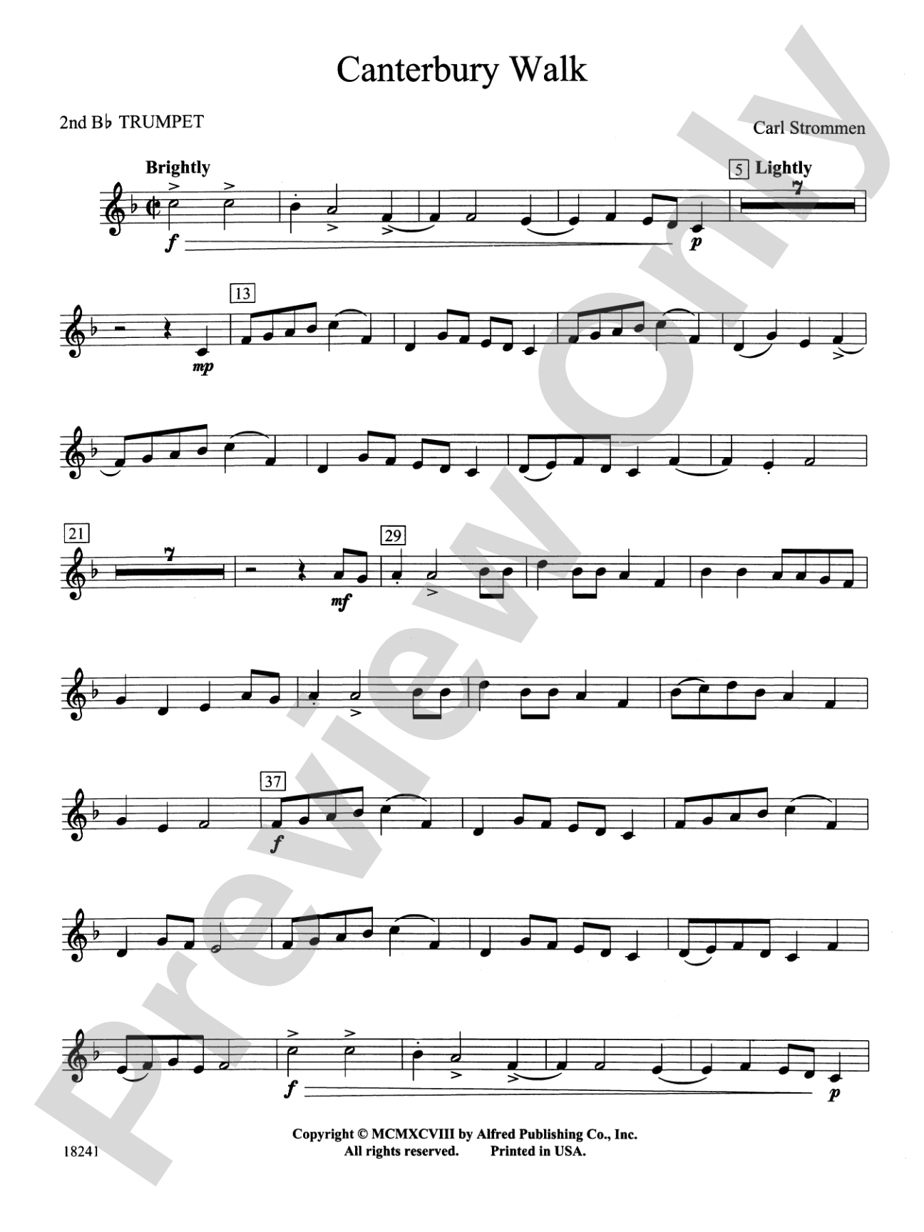 Canterbury Walk: 2nd B-flat Trumpet