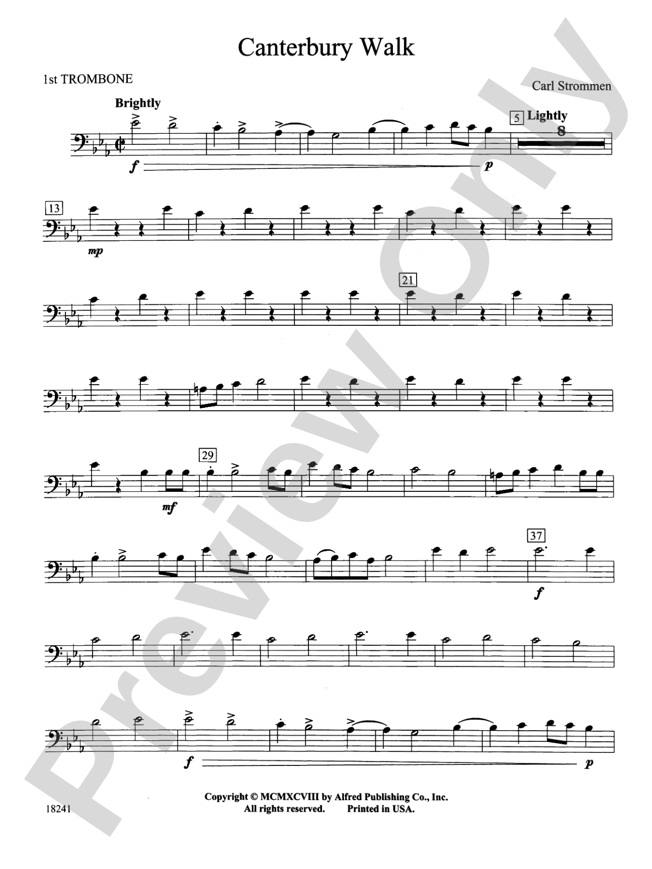 Canterbury Walk: 1st Trombone