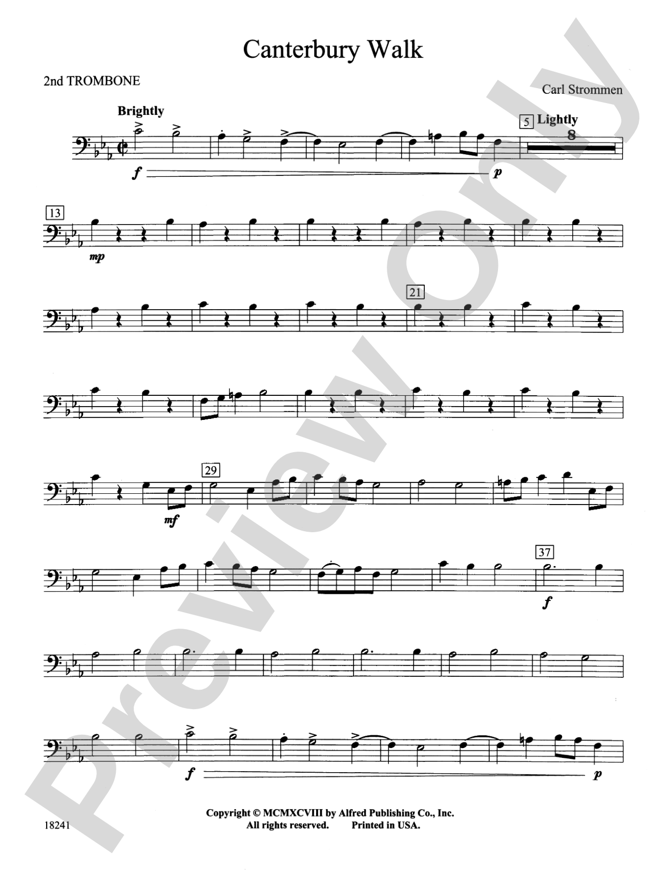 Canterbury Walk: 2nd Trombone