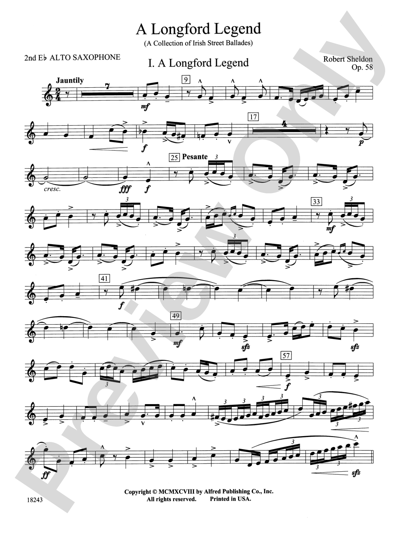 A Longford Legend: 2nd E-flat Alto Saxophone