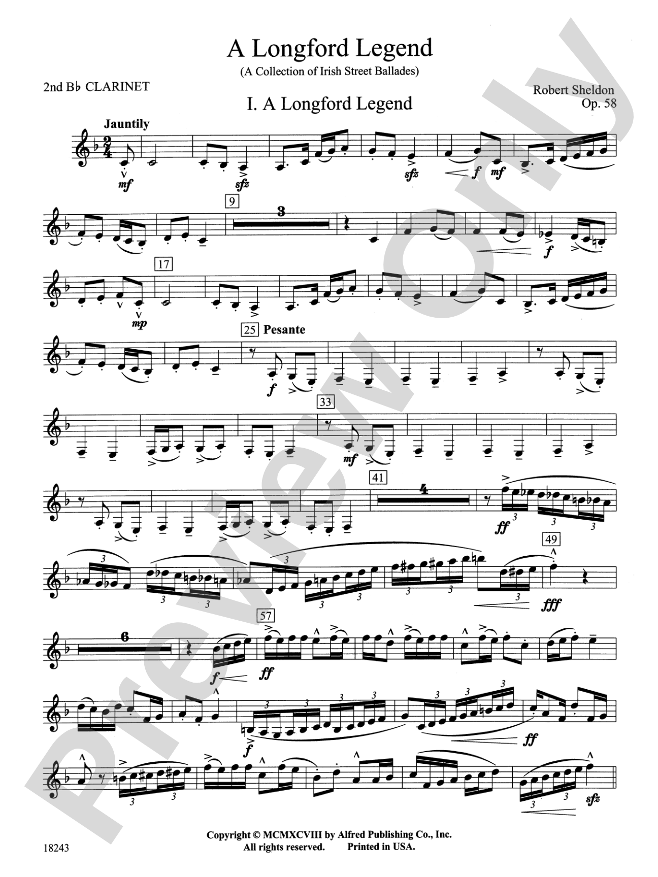 A Longford Legend: 2nd B-flat Clarinet