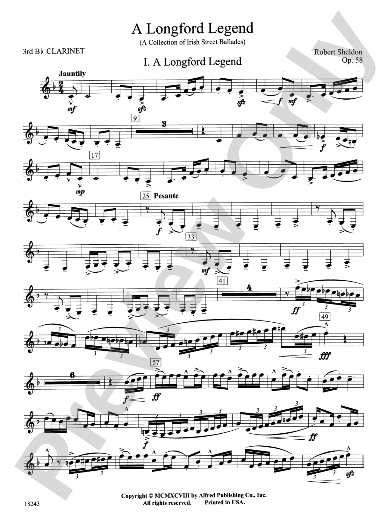 A Longford Legend: 3rd B-flat Clarinet