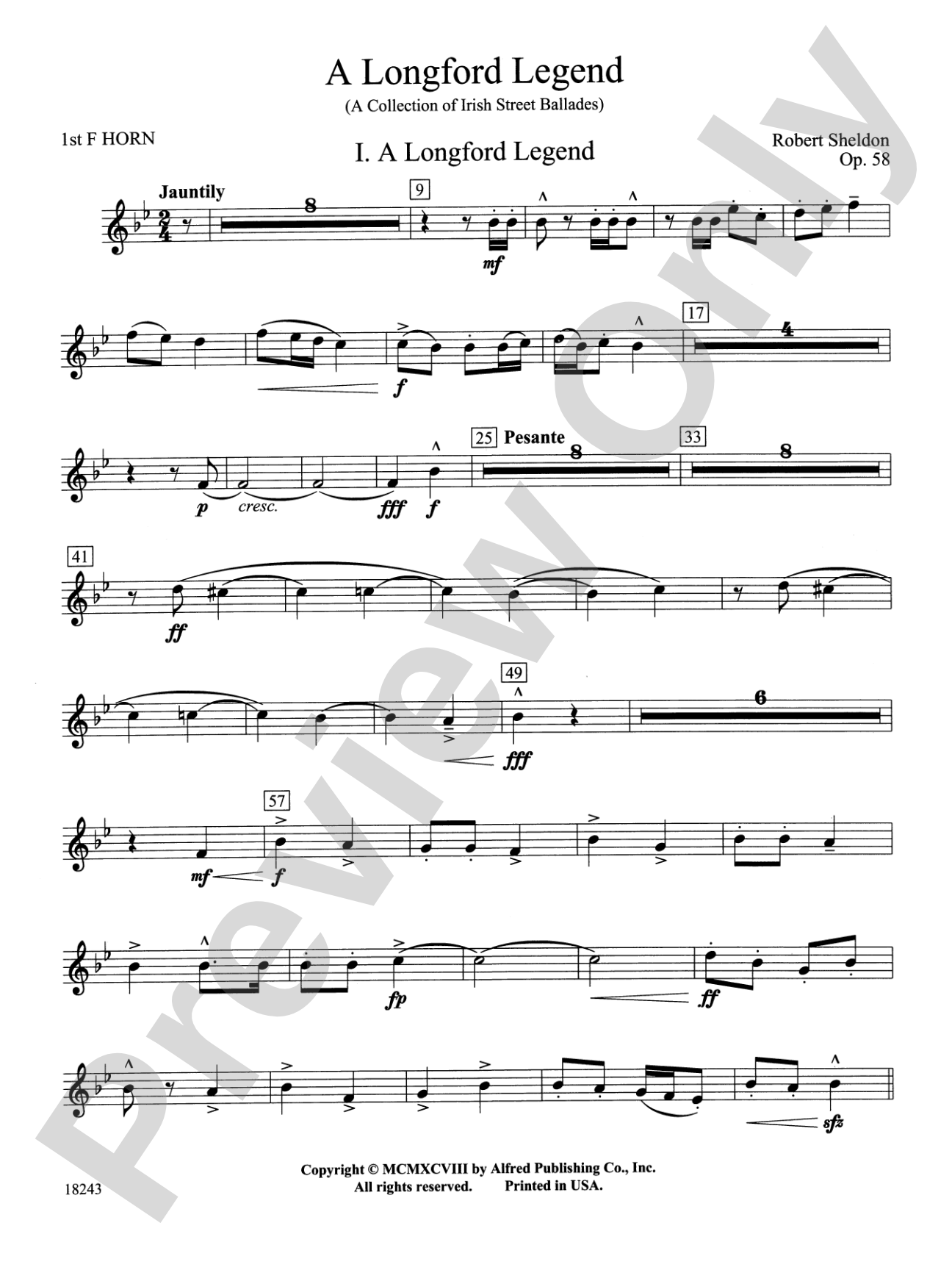 A Longford Legend: 1st F Horn