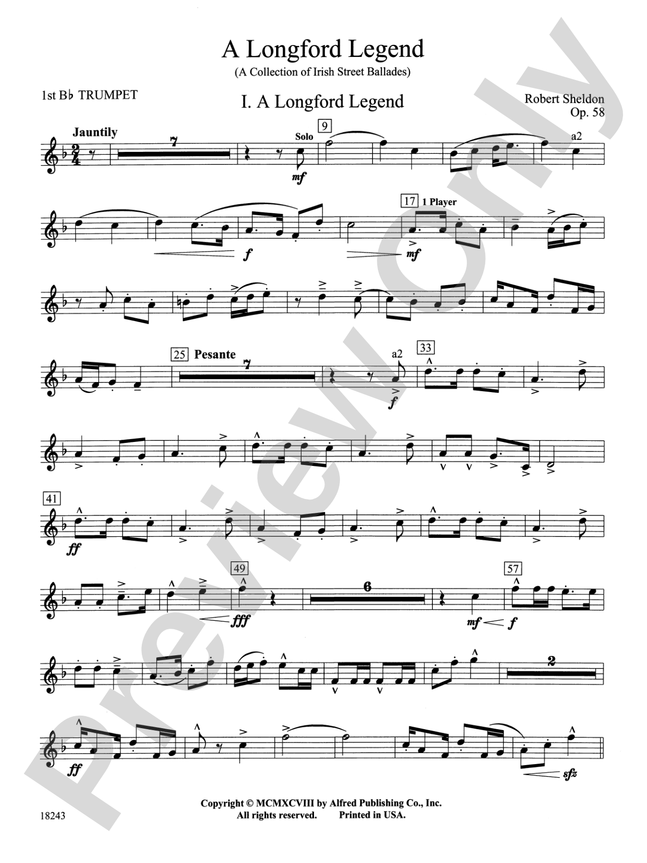 A Longford Legend: 1st B-flat Trumpet