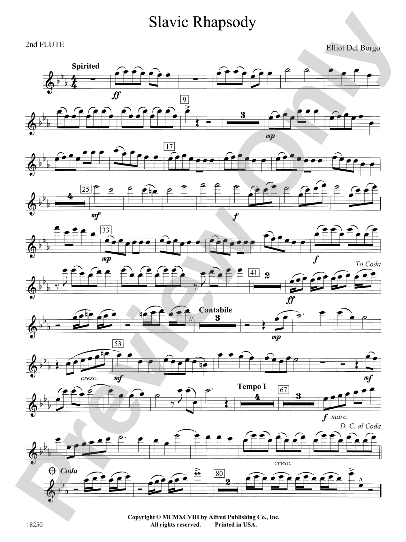 Slavic Rhapsody: 2nd Flute