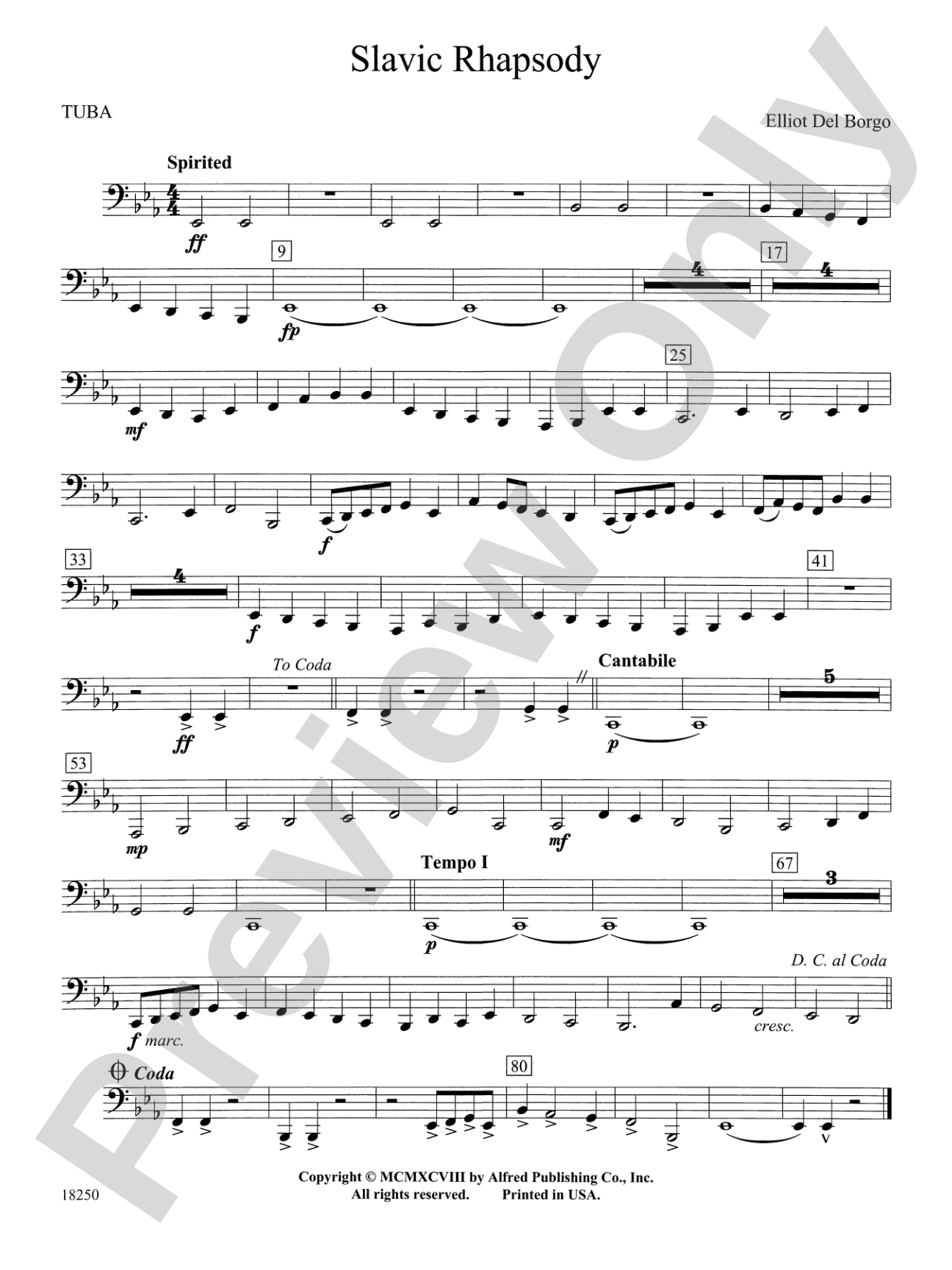 Slavic Rhapsody: Tuba