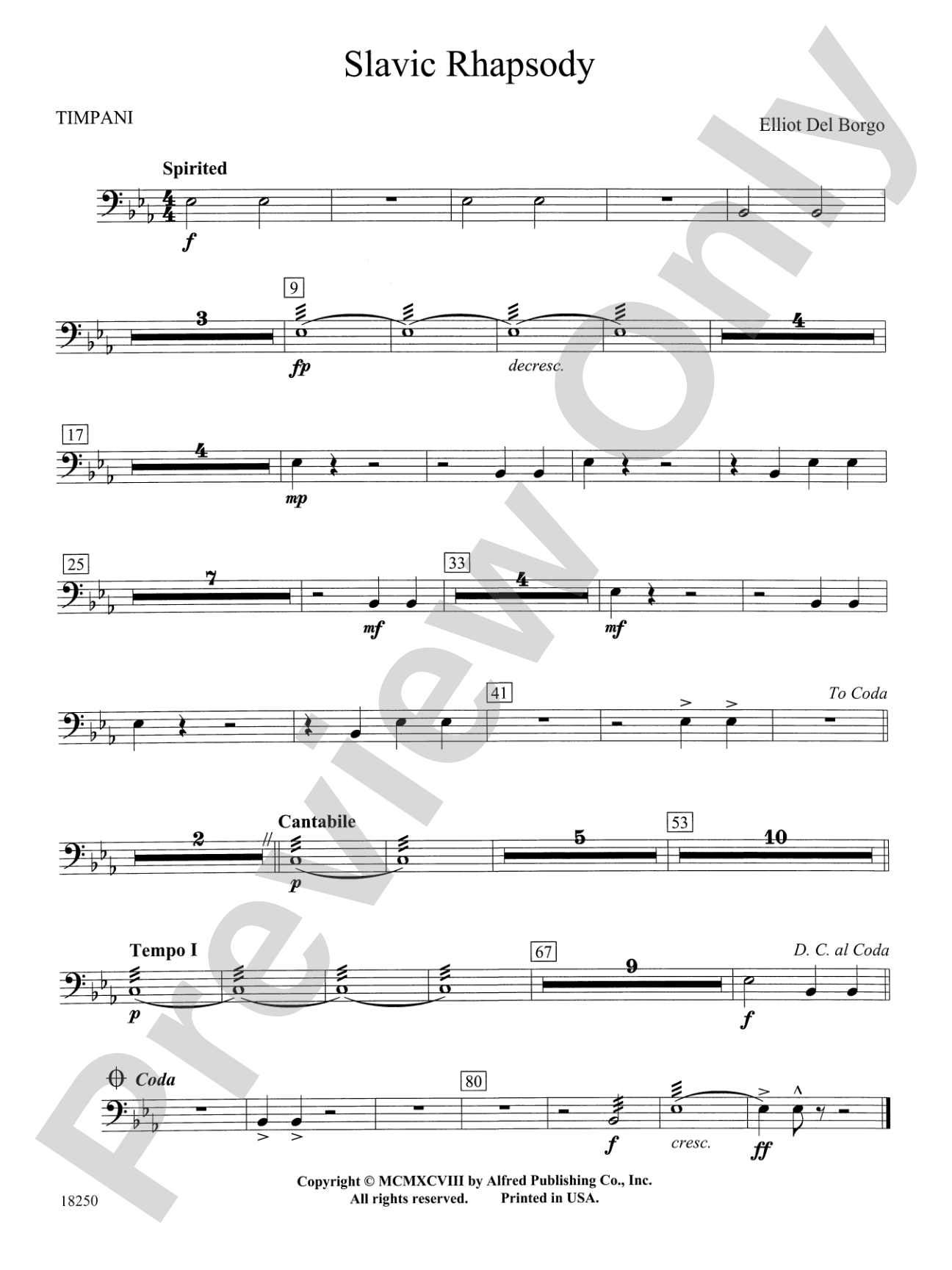 Slavic Rhapsody: Timpani