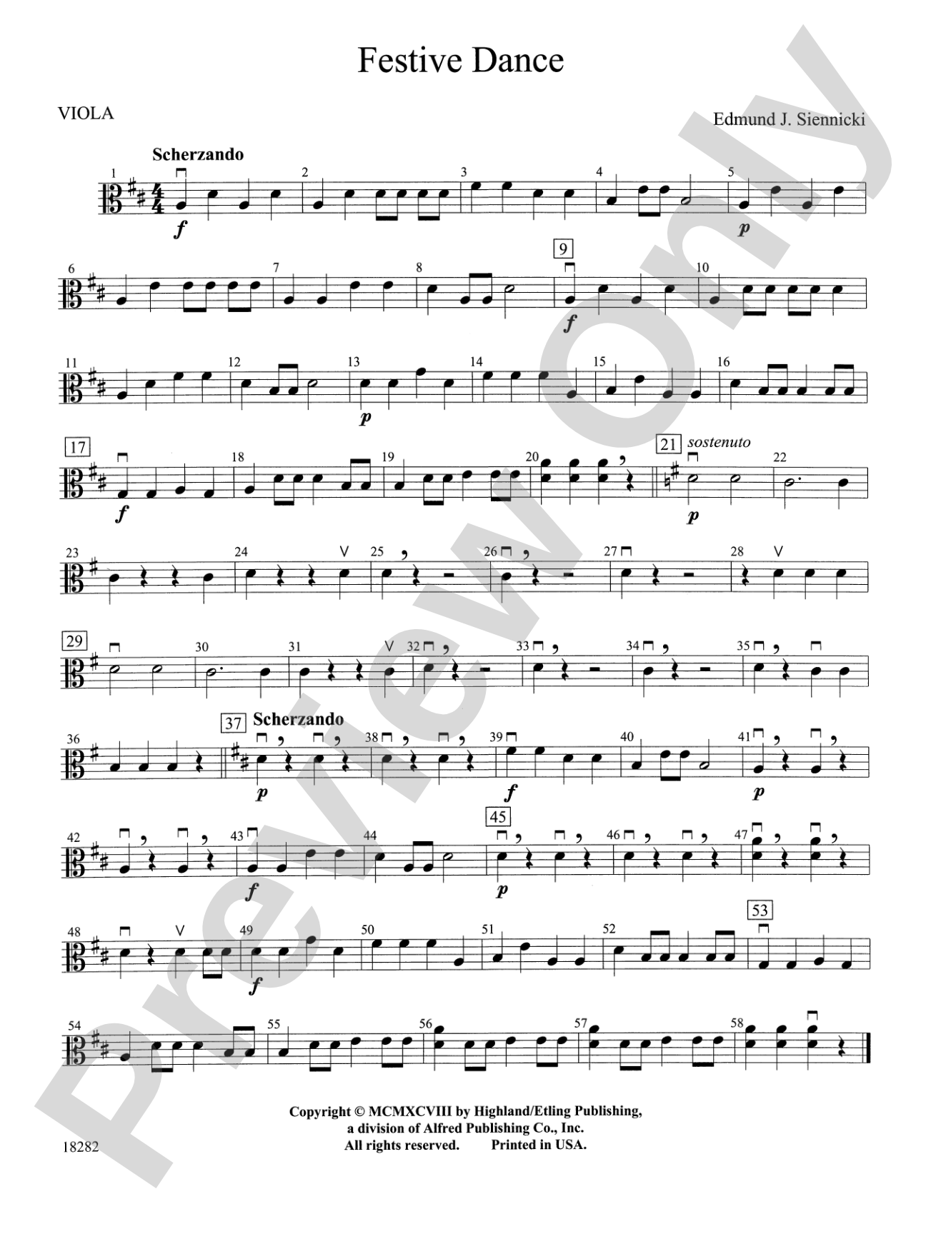Festive Dance: Viola