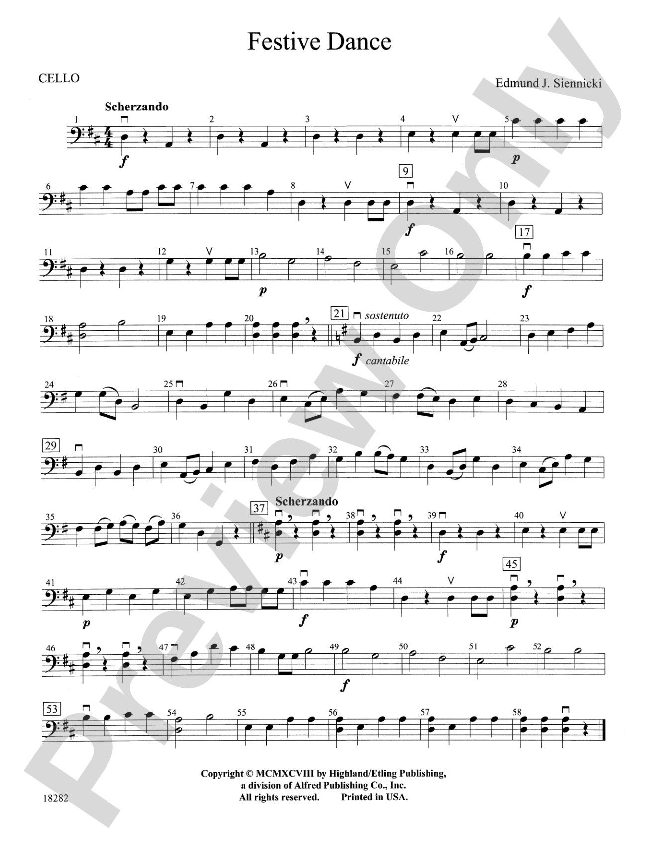 Festive Dance: Cello