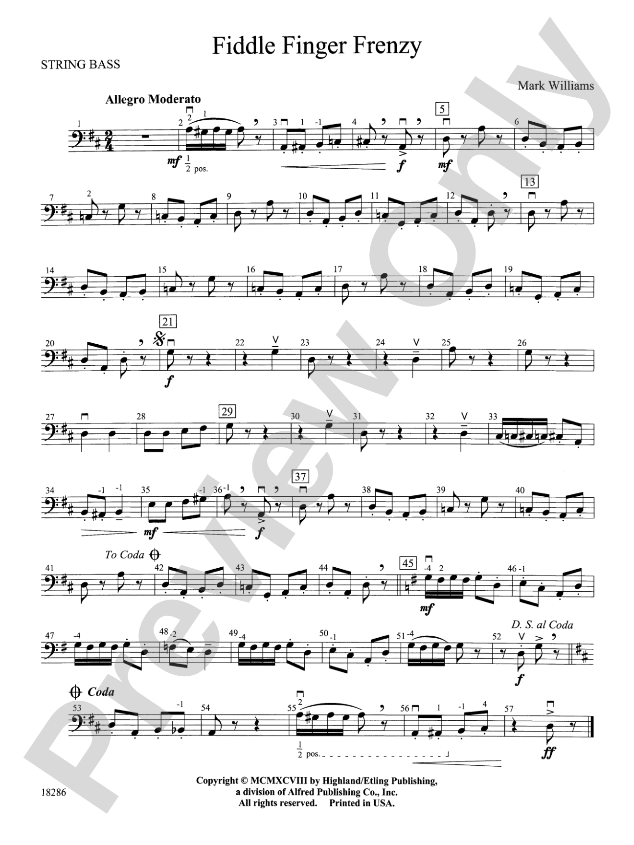 Fiddle Finger Frenzy: String Bass