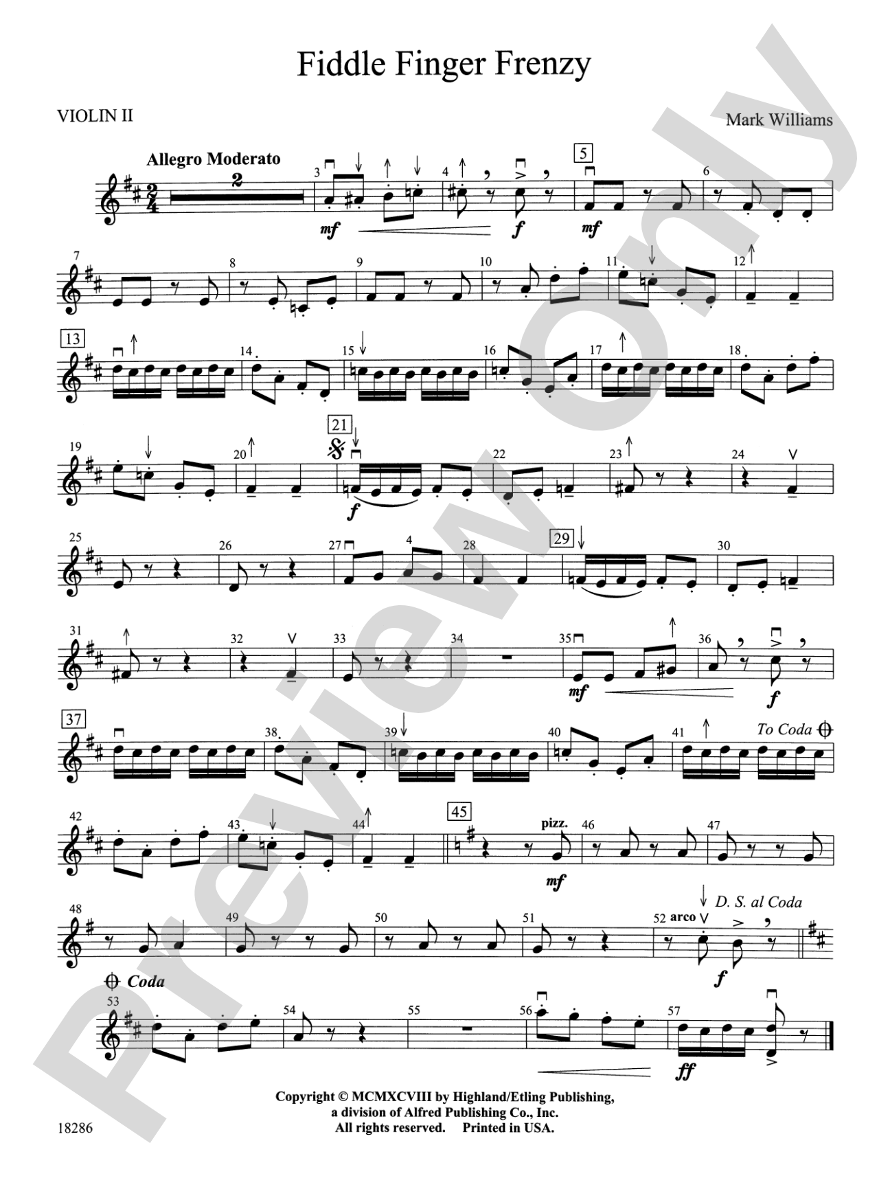 Fiddle Finger Frenzy: 2nd Violin