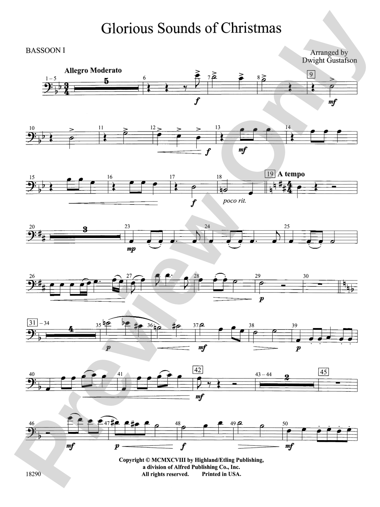 Glorious Sounds of Christmas: Bassoon