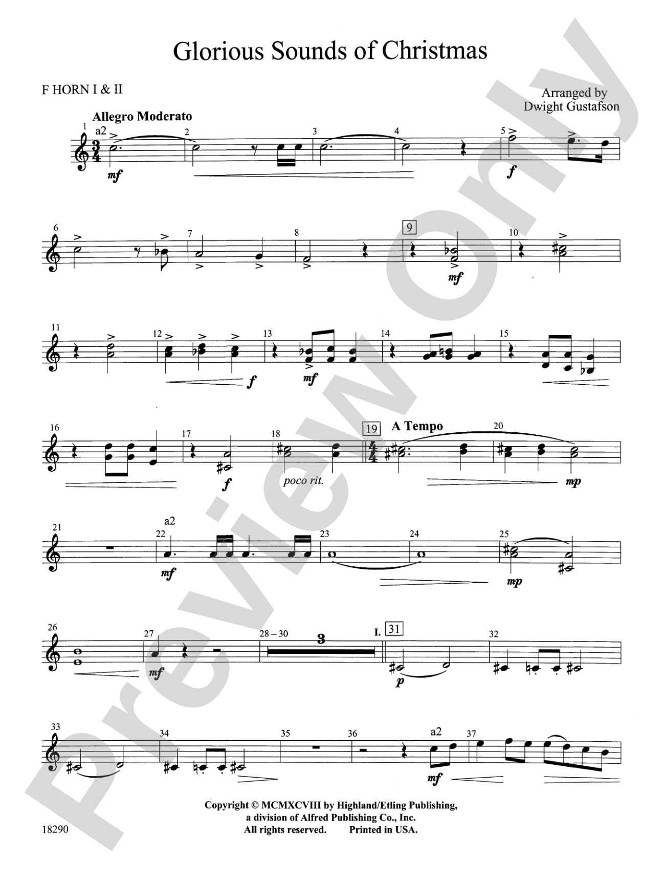 Glorious Sounds of Christmas: 1st & 2nd F Horns