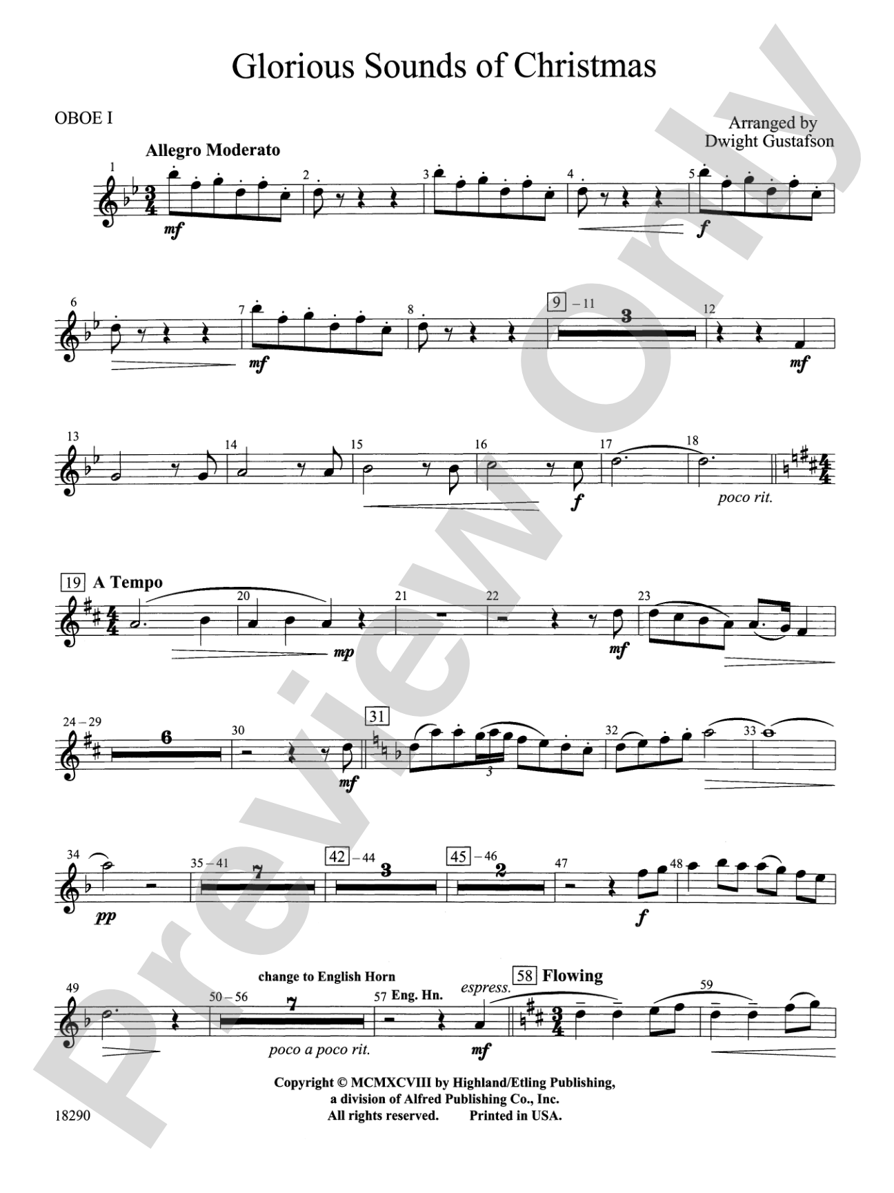 Glorious Sounds of Christmas: Oboe
