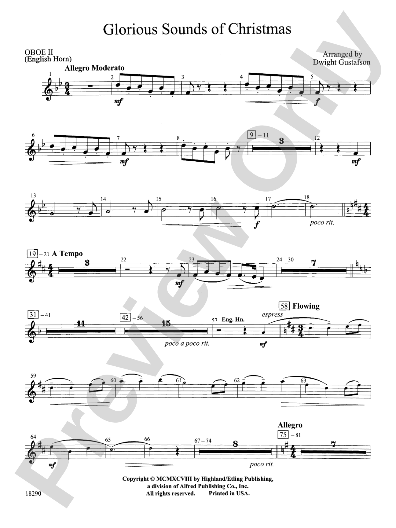 Glorious Sounds of Christmas: 2nd Oboe