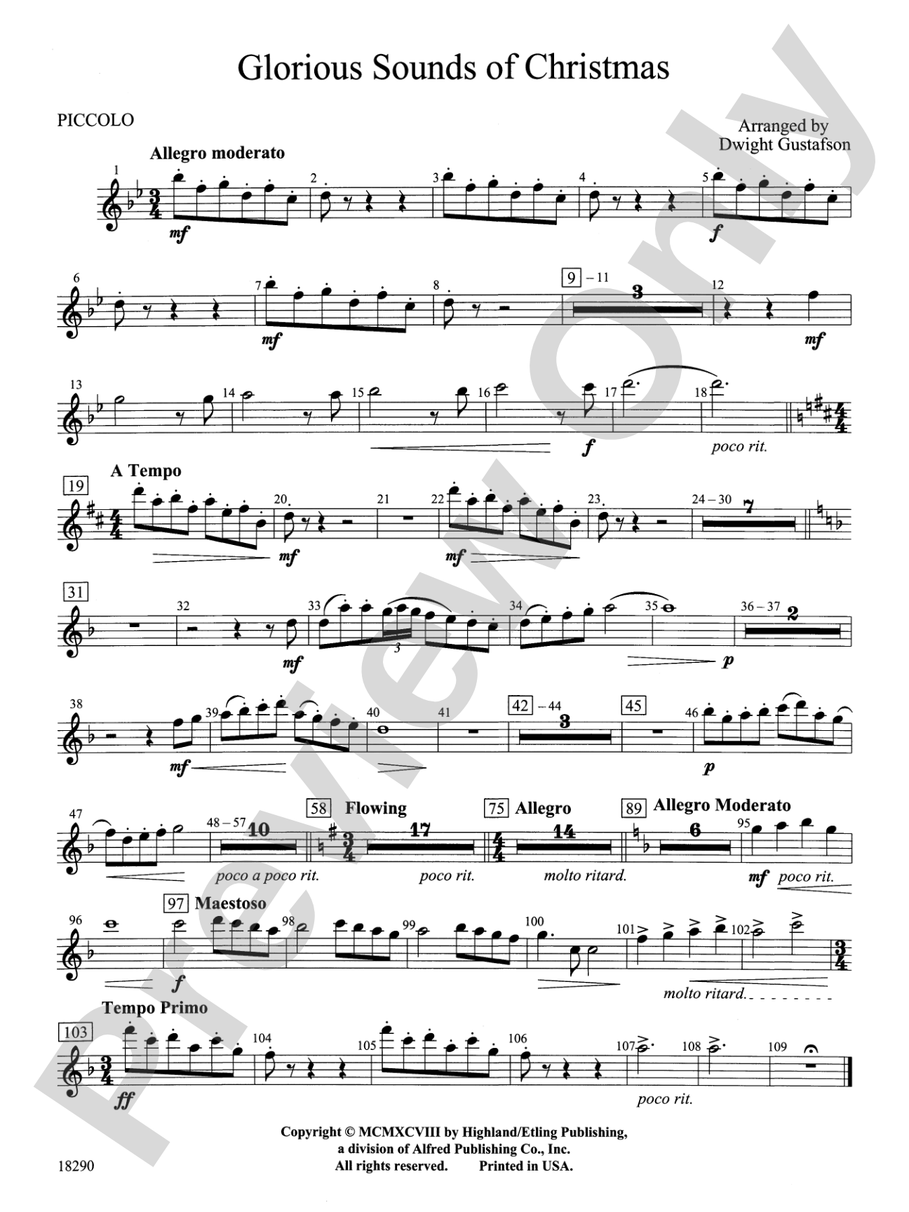 Glorious Sounds of Christmas: Piccolo