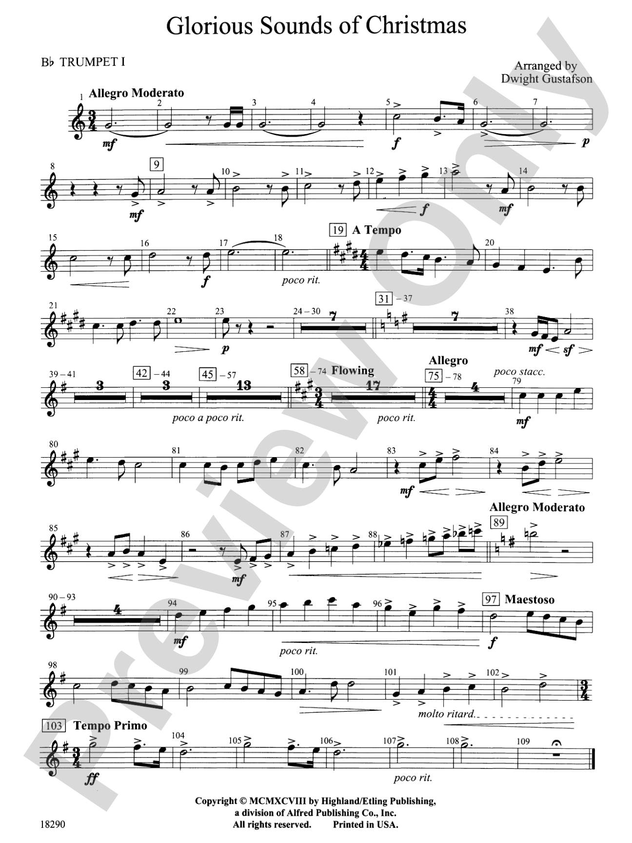 Glorious Sounds of Christmas: 1st B-flat Trumpet