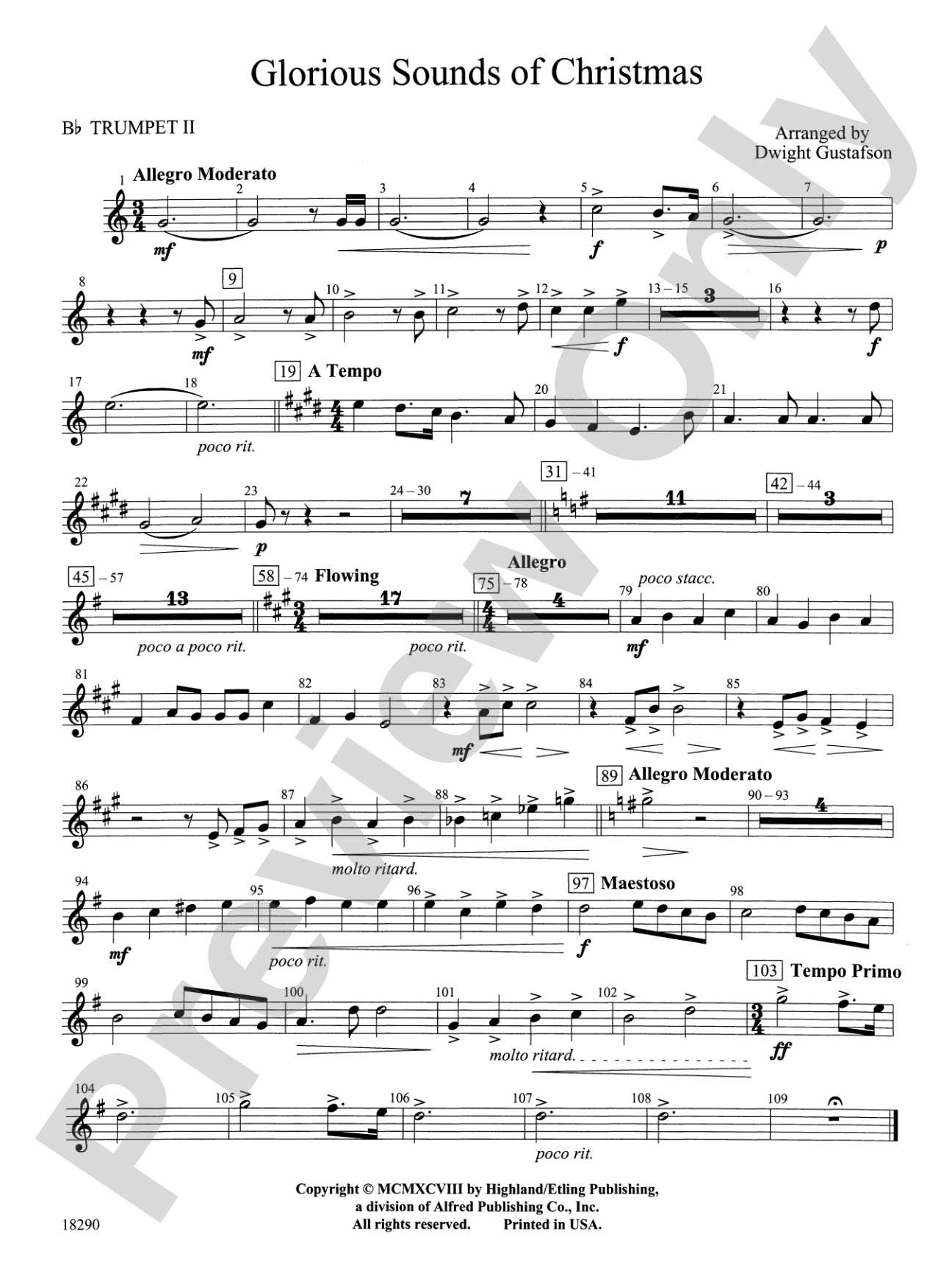 Glorious Sounds of Christmas: 2nd B-flat Trumpet