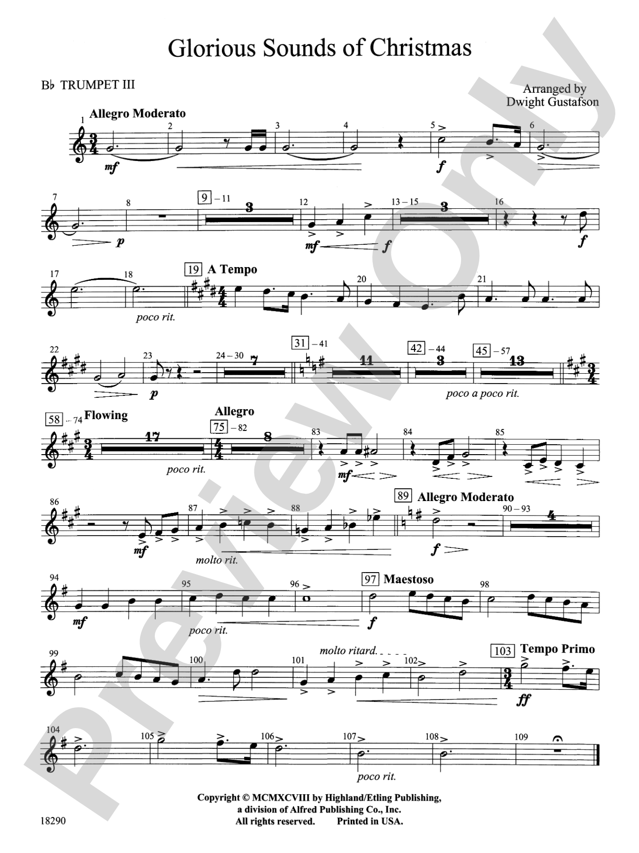 Glorious Sounds of Christmas: 3rd B-flat Trumpet