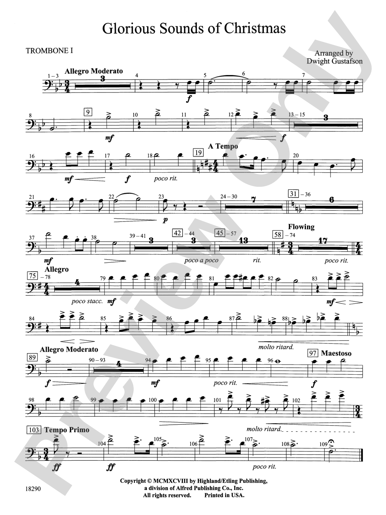 Glorious Sounds of Christmas: 1st Trombone